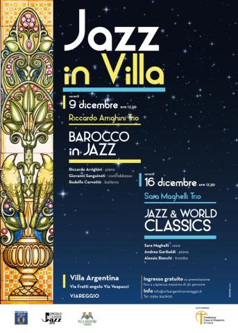 La locandina dei due concerti jazz del 9 e del 16 dicembre 2022