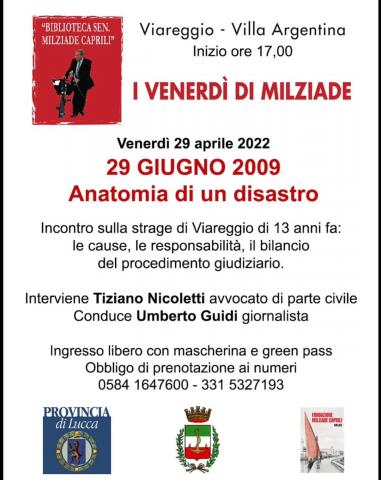 Locandina evento 29 aprile 2022