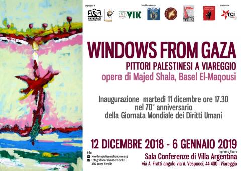 Locandina mostra Windows from Gaza