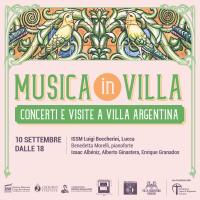 La locandina del concerto del 10 settembre a Villa Argentina